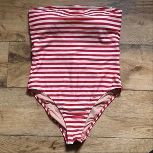 J. Crew Striped Cross Back Swimsuit 🆕
